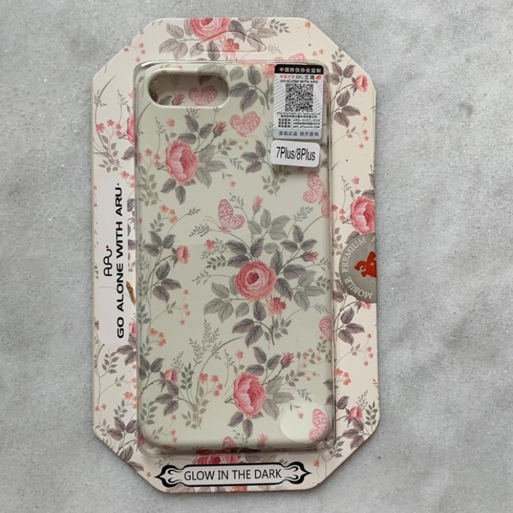 NEW iPhone 7 Plus / iPhone 8 Plus Floral tpu gold